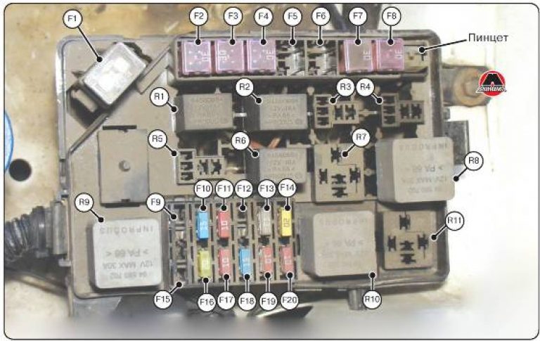 Блок предохранителей шевроле реззо